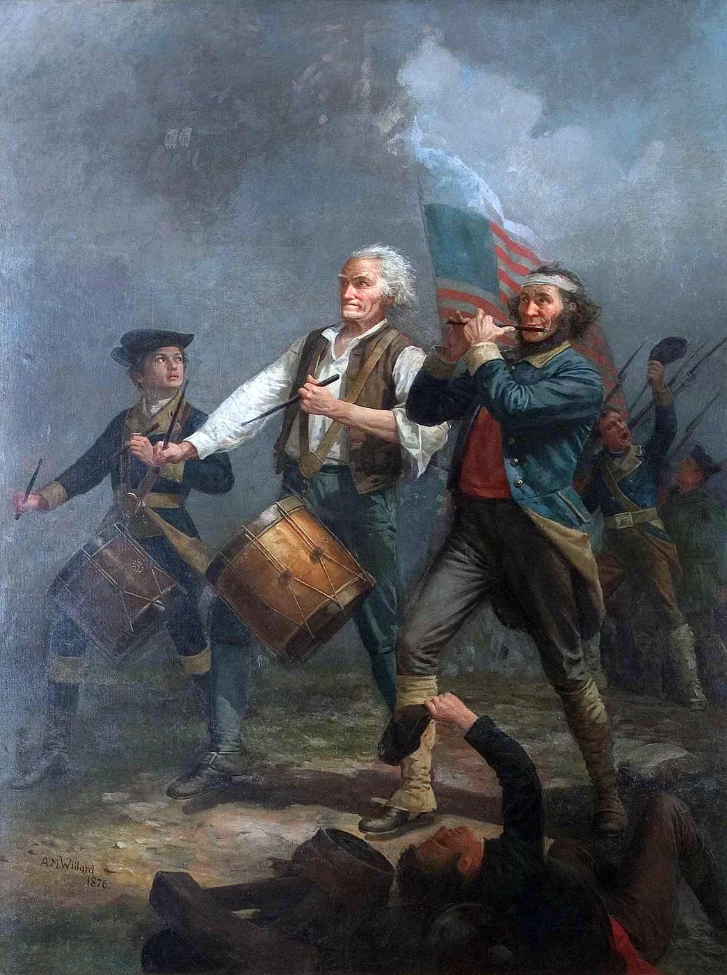 Spirit of ’76 (1875) by Archibald Willard — original painting reproduced as a hand-painted oil on canvas