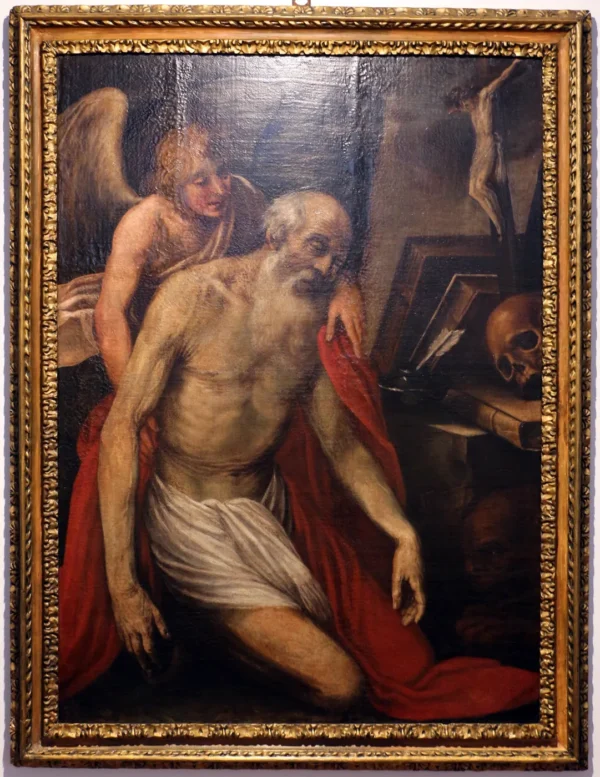 St Jerome in Extasy by Astolfo Petrazzi — original painting reproduced as a hand-painted oil on canvas