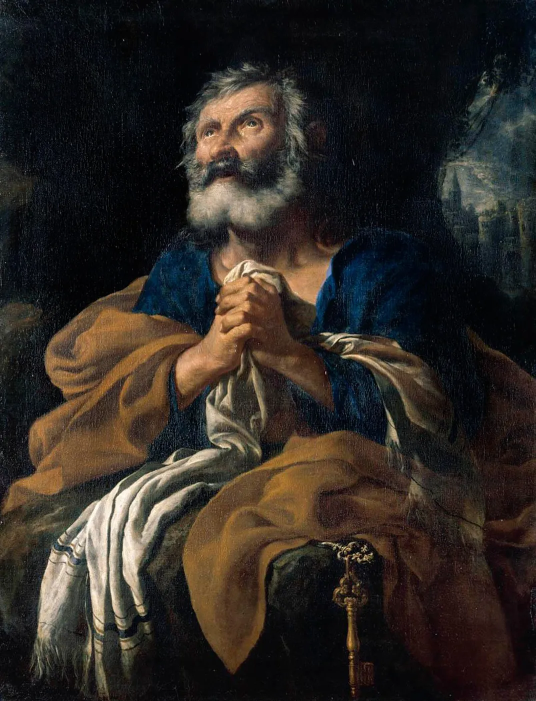 St. Peter in Penitence (1661) by Flaminio Torre — original painting reproduced as a hand-painted oil on canvas