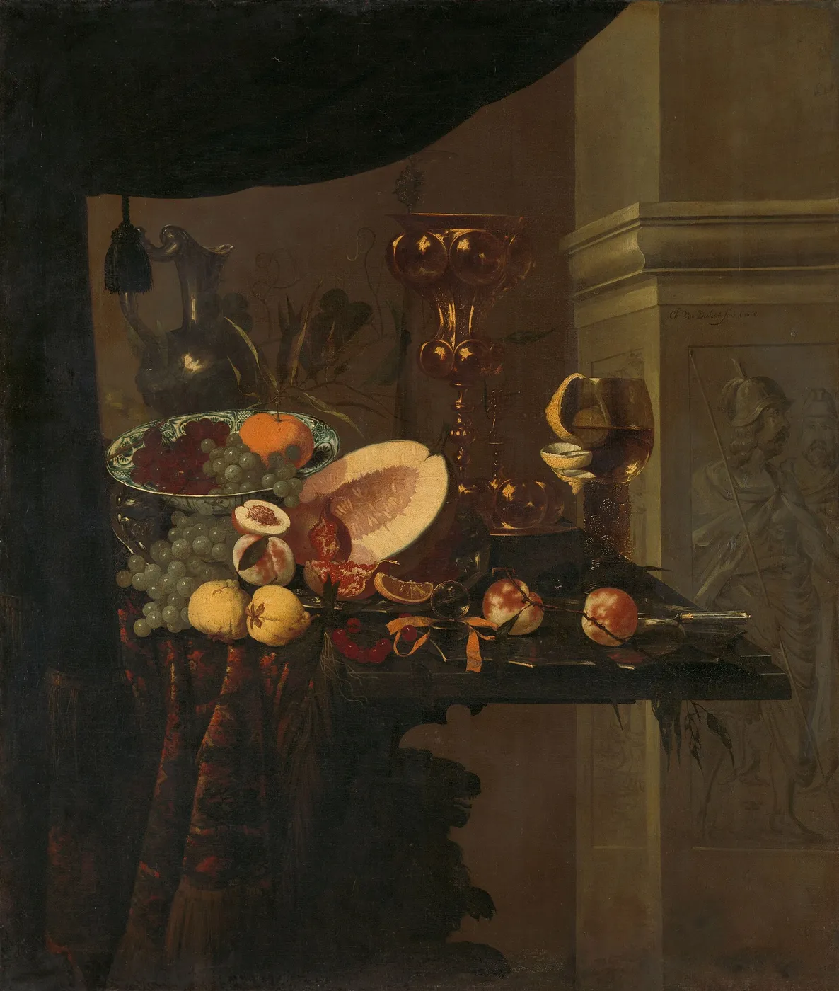 Still Life (1666) by Christiaen van Dielaert — original painting reproduced as a hand-painted oil on canvas