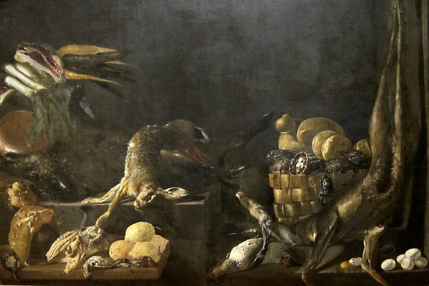 Still-life with Game (1650) by Alexandro Loarte — original painting reproduced as a hand-painted oil on canvas