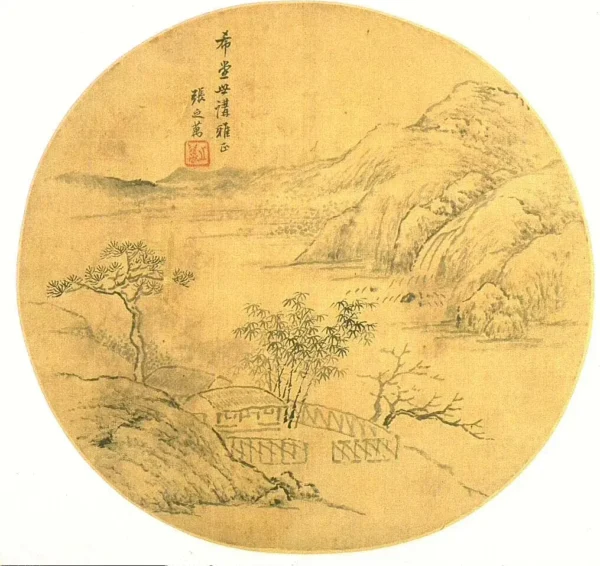 Studio Landscape by Chang Chih-wan — original painting reproduced as a hand-painted oil on canvas