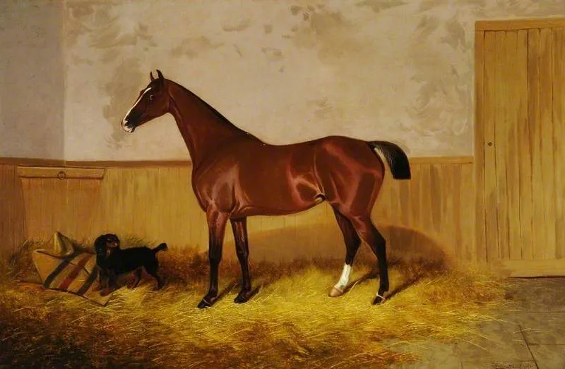 Study of a Horse (1890) by Colin Graeme Roe — original painting reproduced as a hand-painted oil on canvas