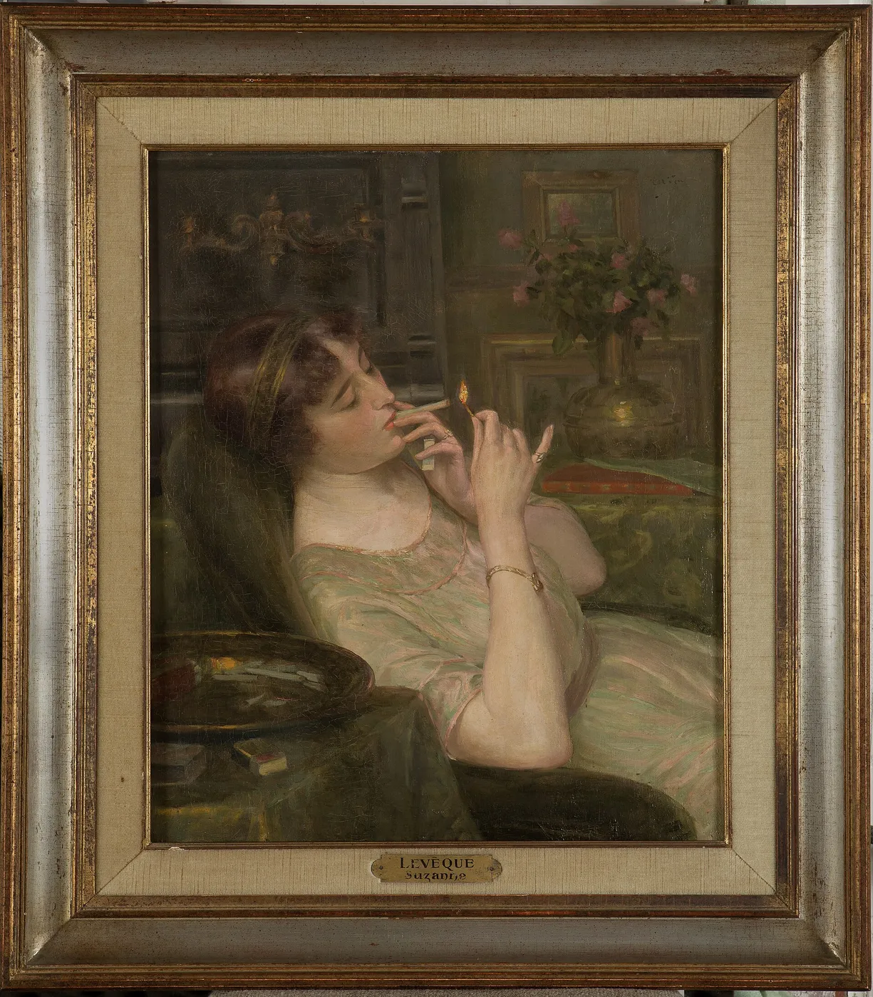 Suzanne by Auguste Levêque — original painting reproduced as a hand-painted oil on canvas