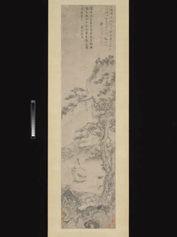 Tao Yuanming Enjoying Chrysanthemums (1487) by Du Jin — original painting reproduced as a hand-painted oil on canvas
