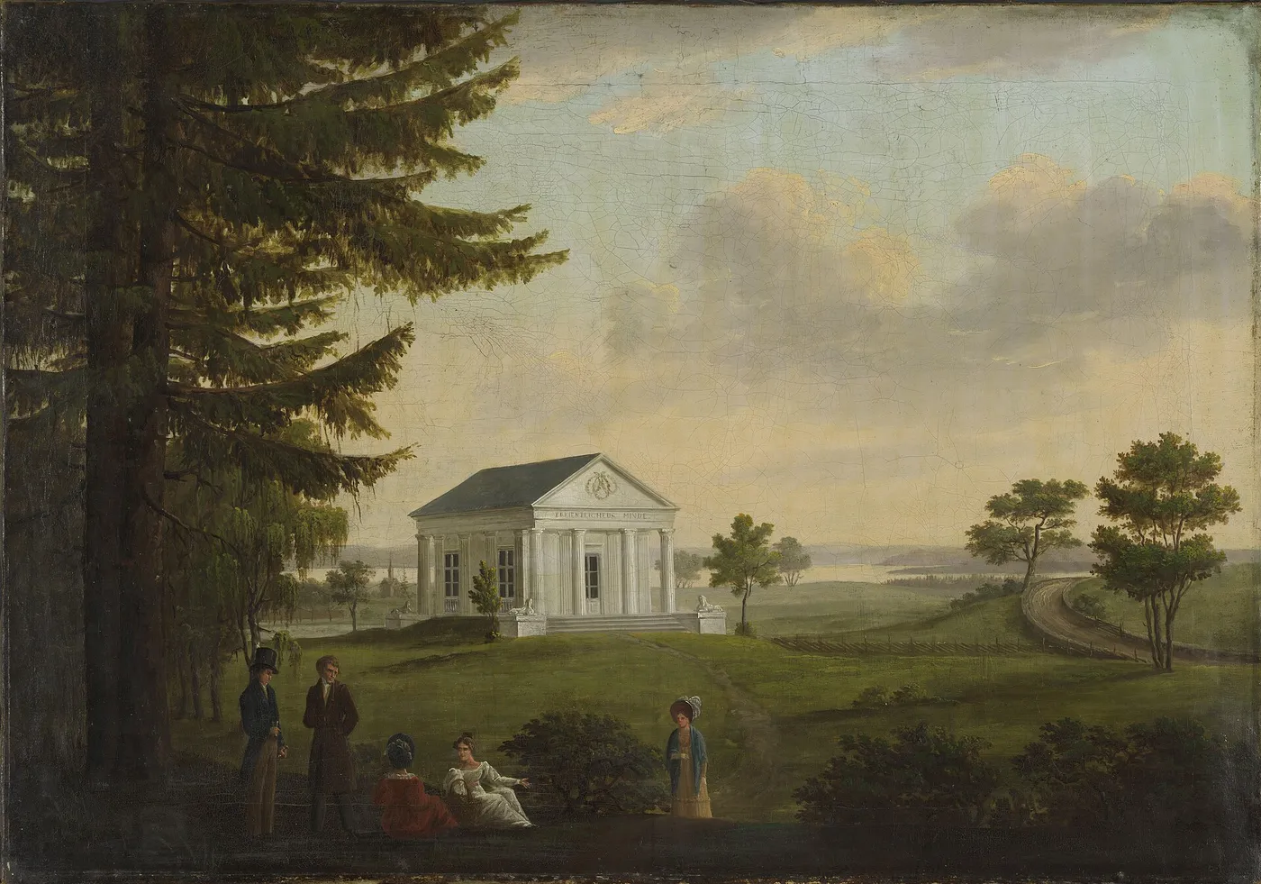 Temple of Thankfullness at Ullevål (1810) by Carl Frederik Vogt — original painting reproduced as a hand-painted oil on canvas