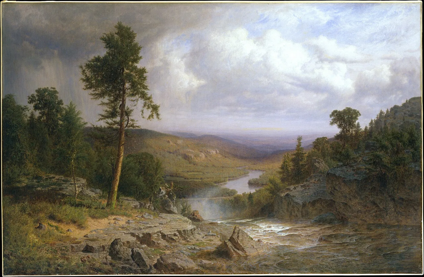 Tennessee (1866) by Alexander Helwig Wyant — original painting reproduced as a hand-painted oil on canvas