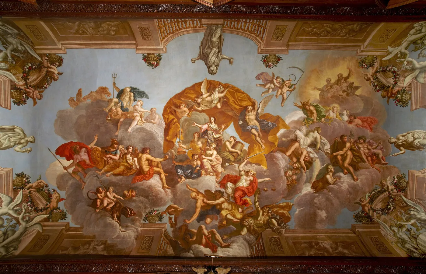The Apotheosis of Catherine of Braganza by Antonio Verrio — original painting reproduced as a hand-painted oil on canvas
