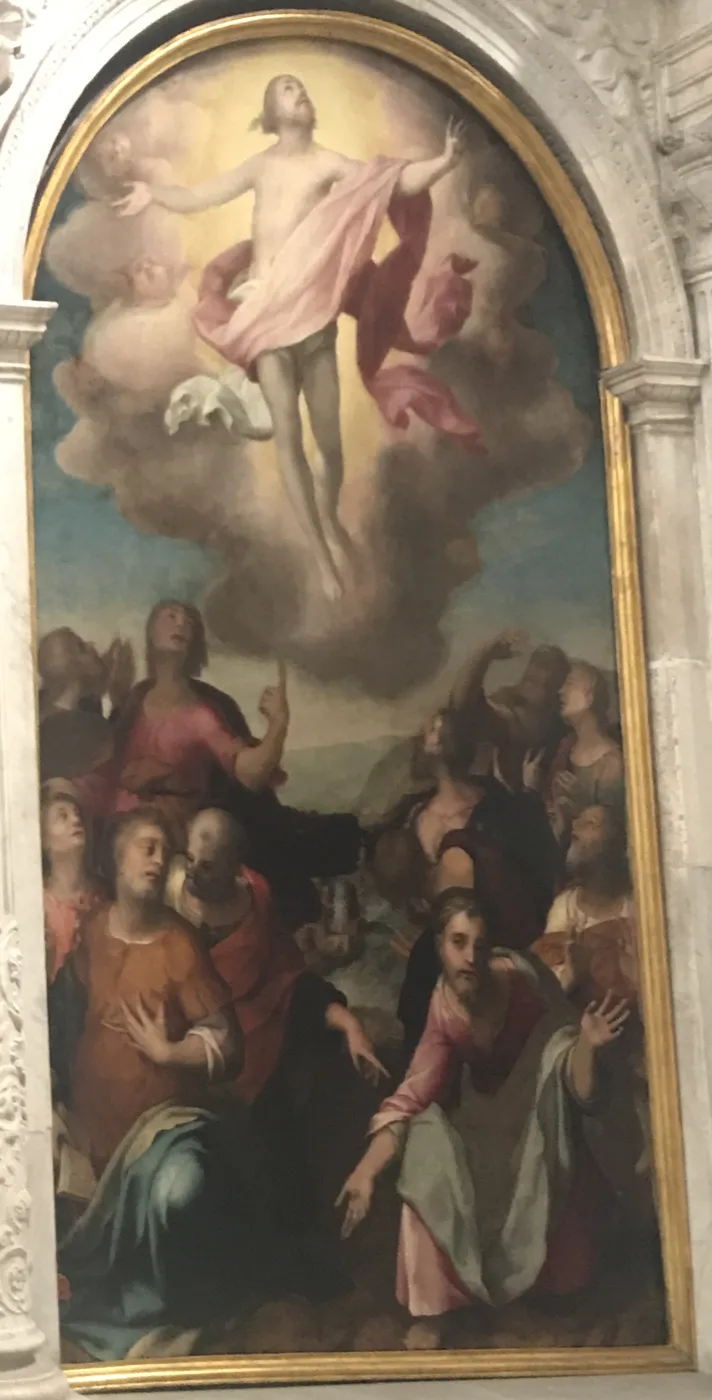 The Ascension (1607) by Dirck Hendricksz — original painting reproduced as a hand-painted oil on canvas