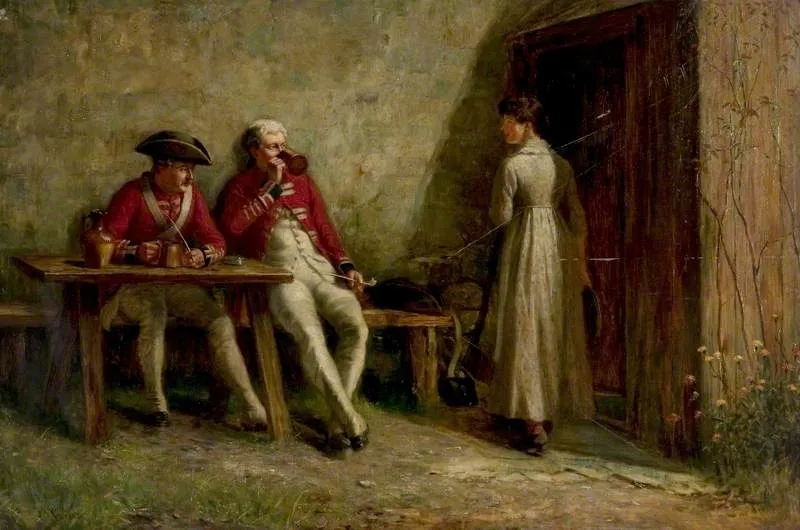 ’The bee that sips the honey gets lost in the sweets’ (1882) by Duncan Mackellar — original painting reproduced as a hand-painted oil on canvas