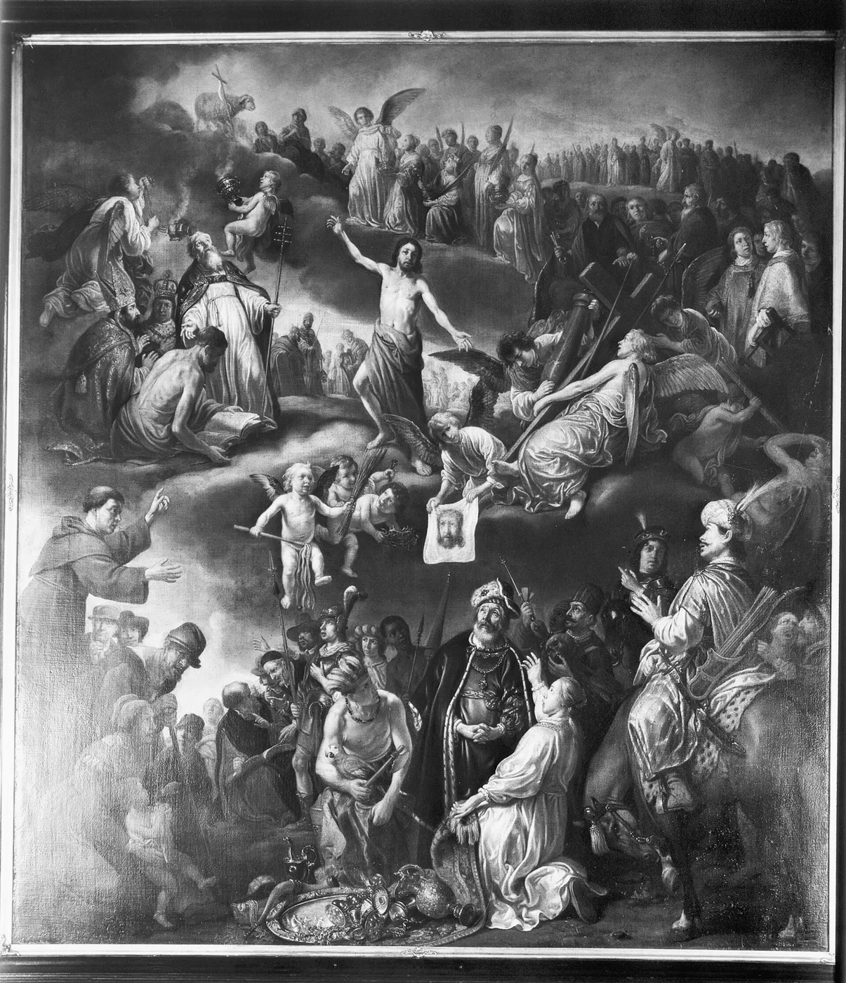 The Celebration of the Christian Faith (1640) by Adriaen van Nieulandt the younger — original painting reproduced as a hand-painted oil on canvas