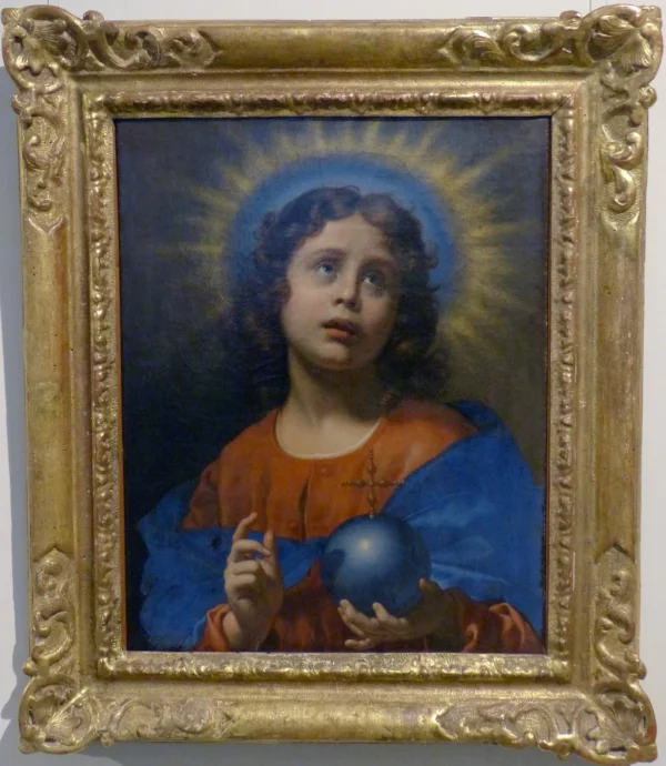 The Child Redeemer (1685) by Alessandro Loni — original painting reproduced as a hand-painted oil on canvas