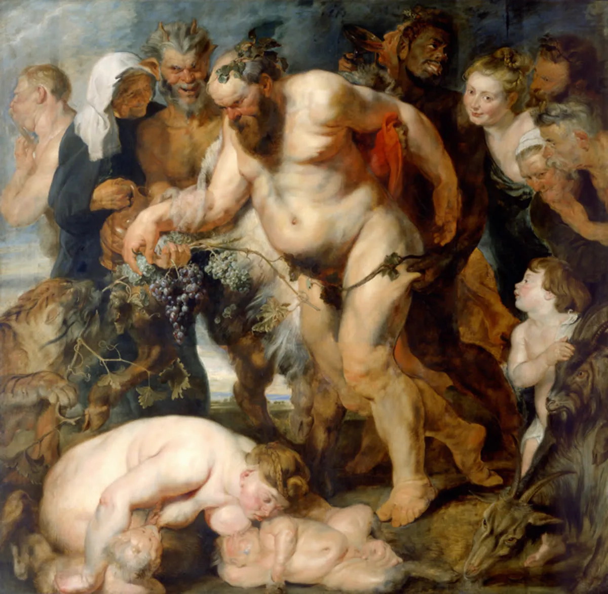 The Drunken Silenus (1621) by Peter Paul Rubens — original painting reproduced as a hand-painted oil on canvas