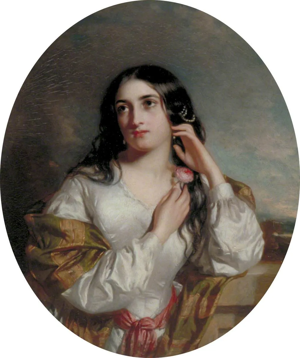 The Fair Friend (1840) by Charles Baxter — original painting reproduced as a hand-painted oil on canvas