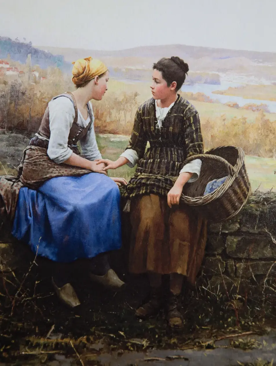 The first grief (1892) by Daniel Ridgway Knight — original painting reproduced as a hand-painted oil on canvas