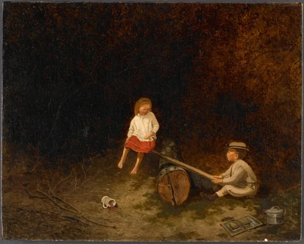 The Height of Her Ambition (1878) by Charles Caleb Ward — original painting reproduced as a hand-painted oil on canvas