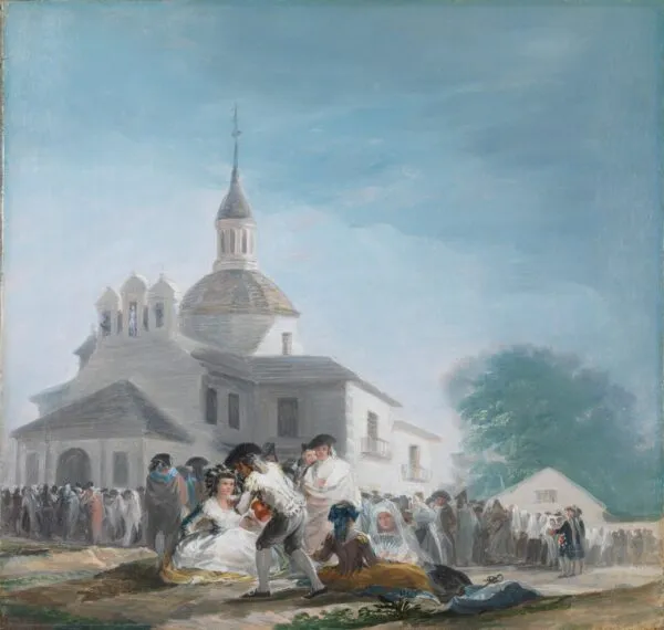 The hermitage of Saint Isidor (1798) by Francisco Goya — original painting reproduced as a hand-painted oil on canvas