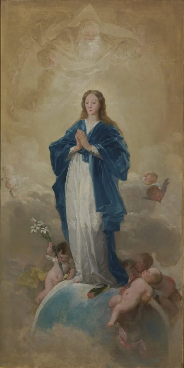 The Immaculate Conception (1783) by Francisco Goya — original painting reproduced as a hand-painted oil on canvas