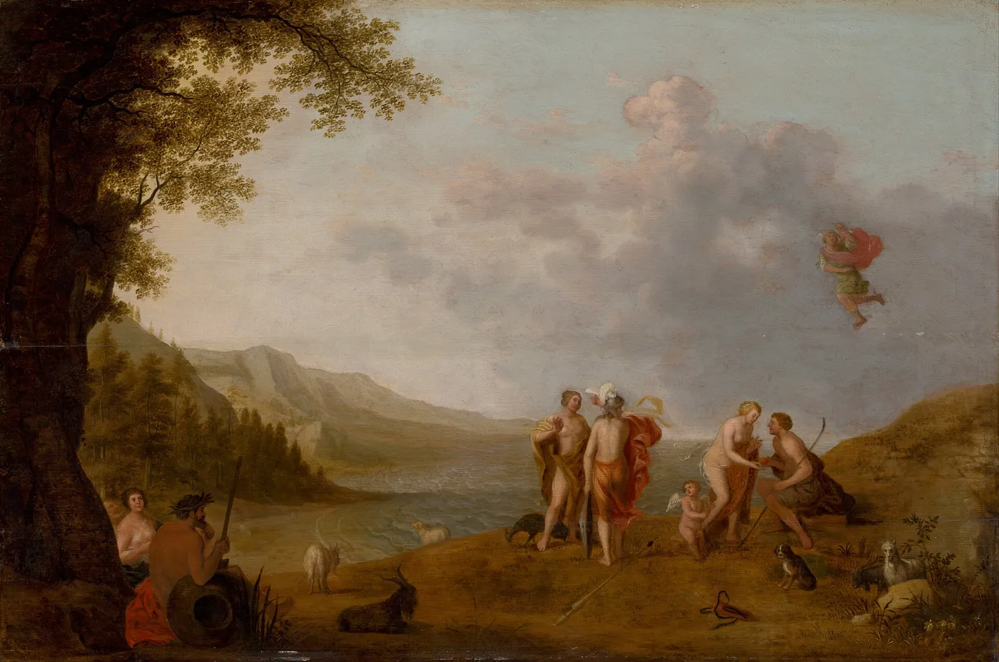 The Judgement of Paris (1650) by Cornelis Adamsz Willaerts — original painting reproduced as a hand-painted oil on canvas