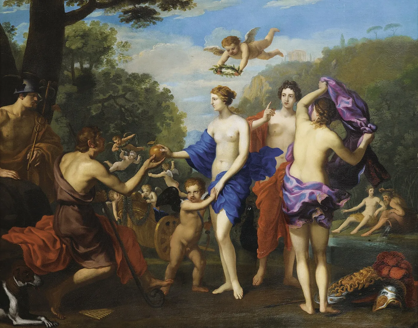 The Judgment of Paris by Charles Errard — original painting reproduced as a hand-painted oil on canvas