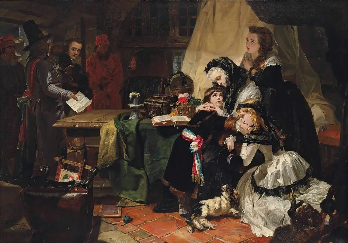 The Last Parting of Marie Antoinette and Her Son by Edward Matthew Ward — original painting reproduced as a hand-painted oil on canvas
