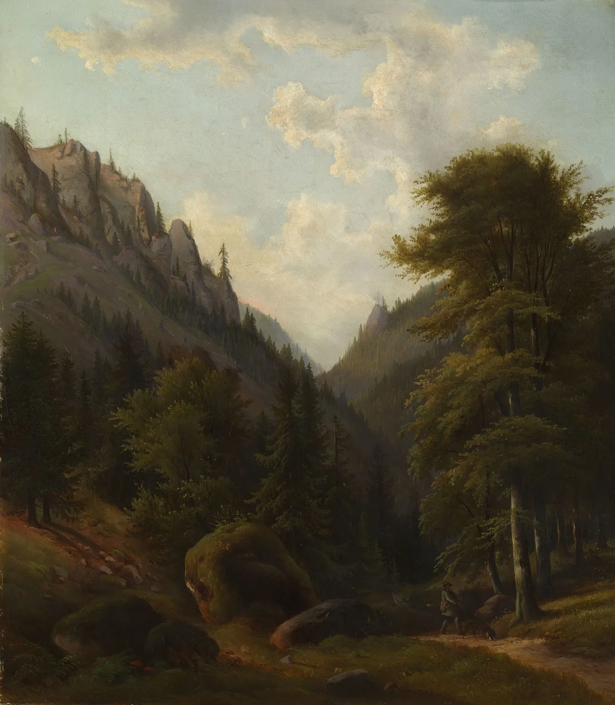 The Laucha Grund in Thuringia by Ferdinand Zschäck — original painting reproduced as a hand-painted oil on canvas