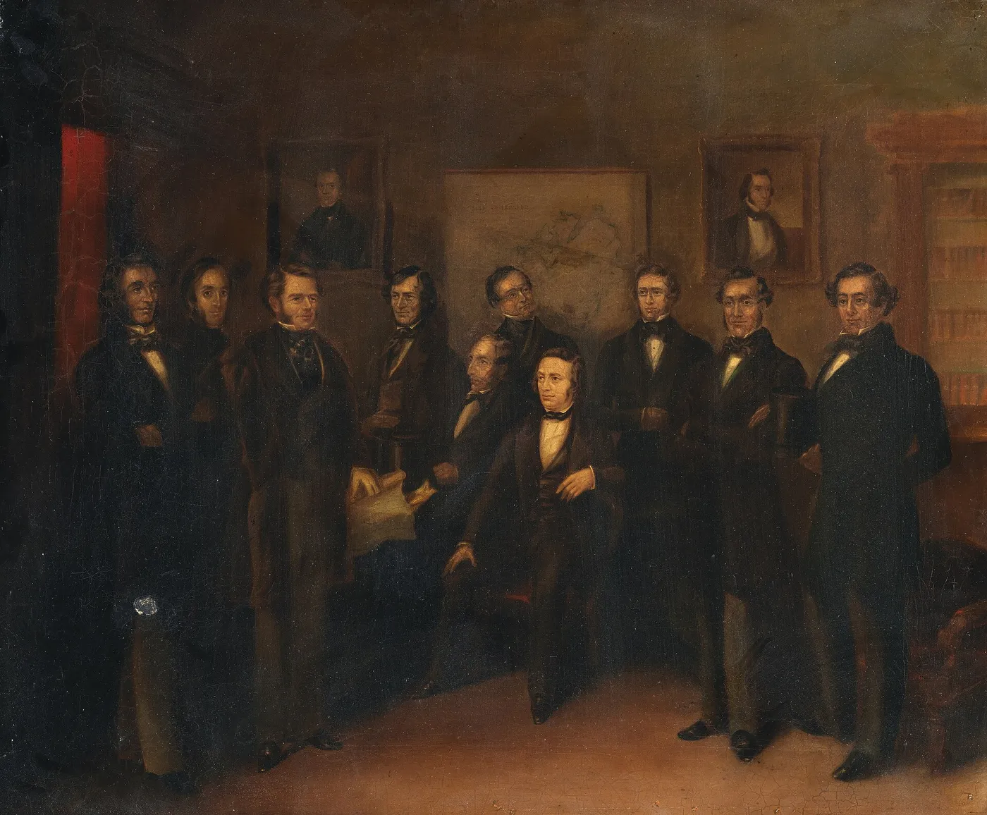 The Leaders of the Irish Confederation in Council by Edward Lees Glew — original painting reproduced as a hand-painted oil on canvas