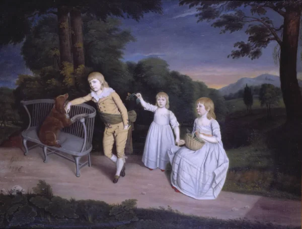 The Lethbridge Children (1785) by Charles Gill — original painting reproduced as a hand-painted oil on canvas