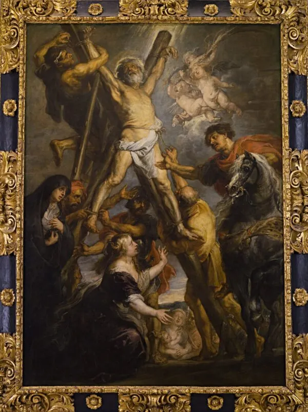 The Martyrdom of St. Andrew (1639) by Peter Paul Rubens — original painting reproduced as a hand-painted oil on canvas