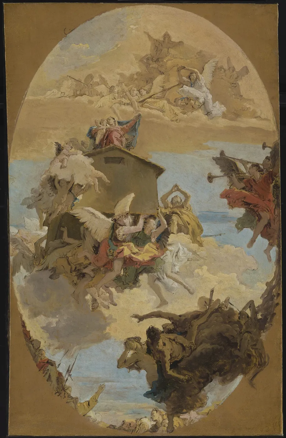 The Miracle of the Holy House of Loreto (1743) by Giovanni Battista Tiepolo — original painting reproduced as a hand-painted oil on canvas