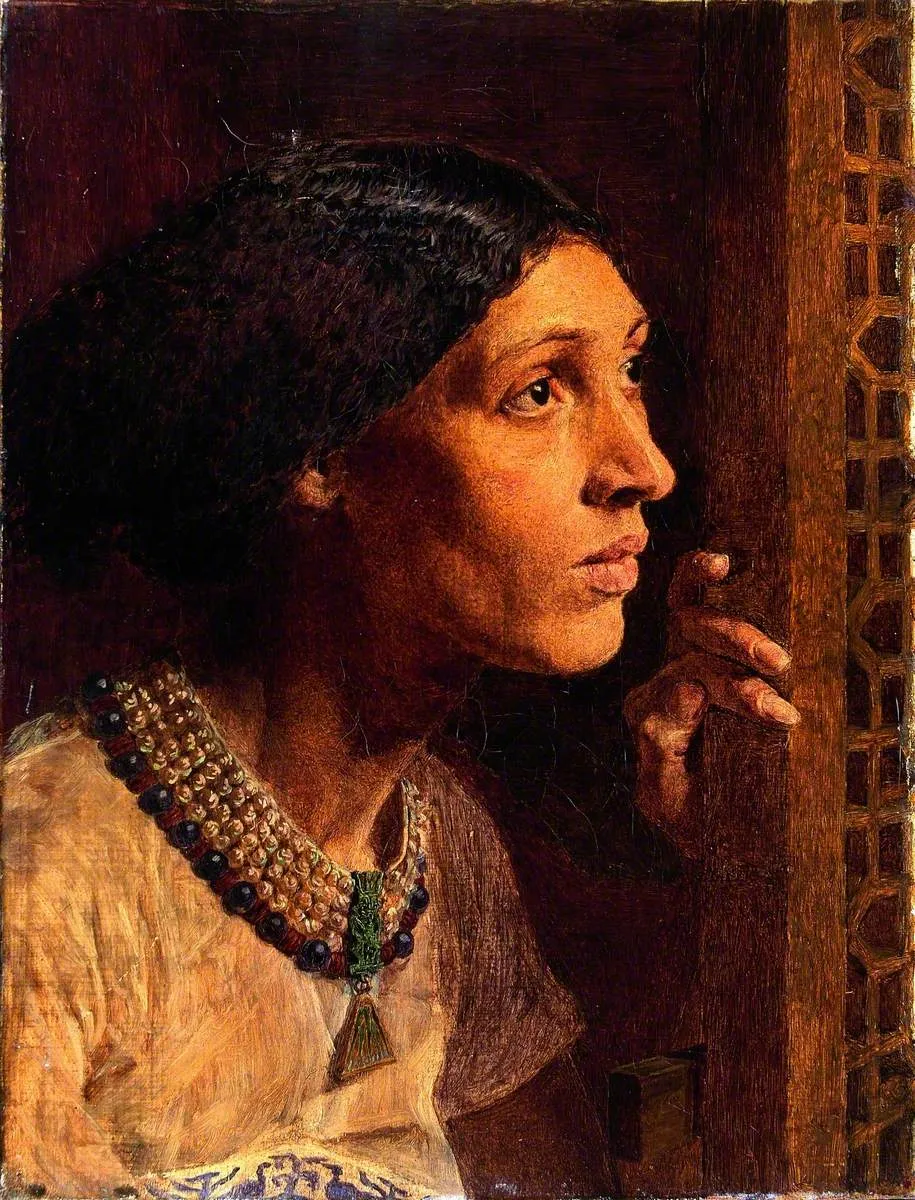 The Mother of Sisera (1861) by Albert Joseph Moore — original painting reproduced as a hand-painted oil on canvas