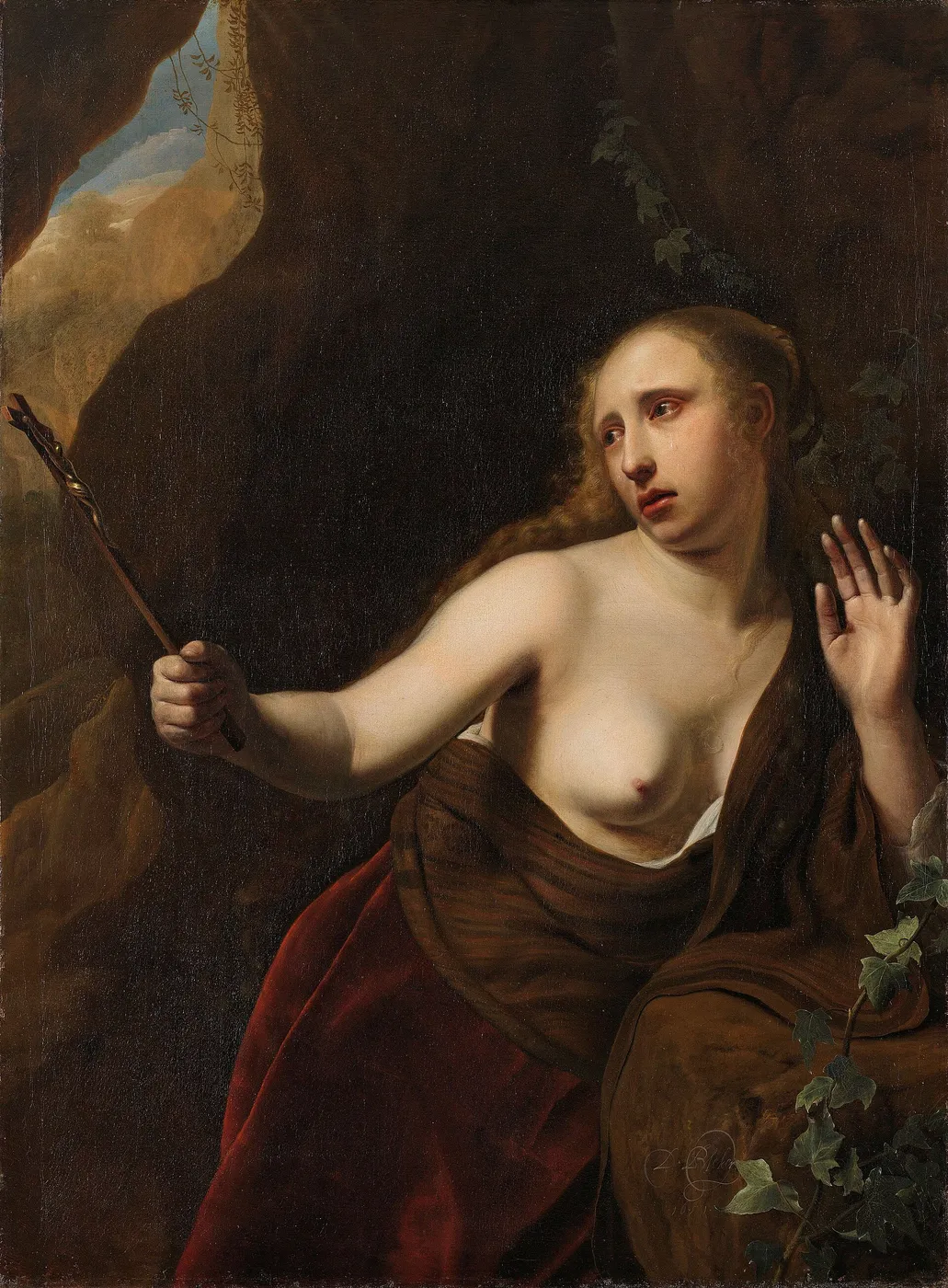 The penitent Mary Magdalene (1651) by Dirck Bleker — original painting reproduced as a hand-painted oil on canvas