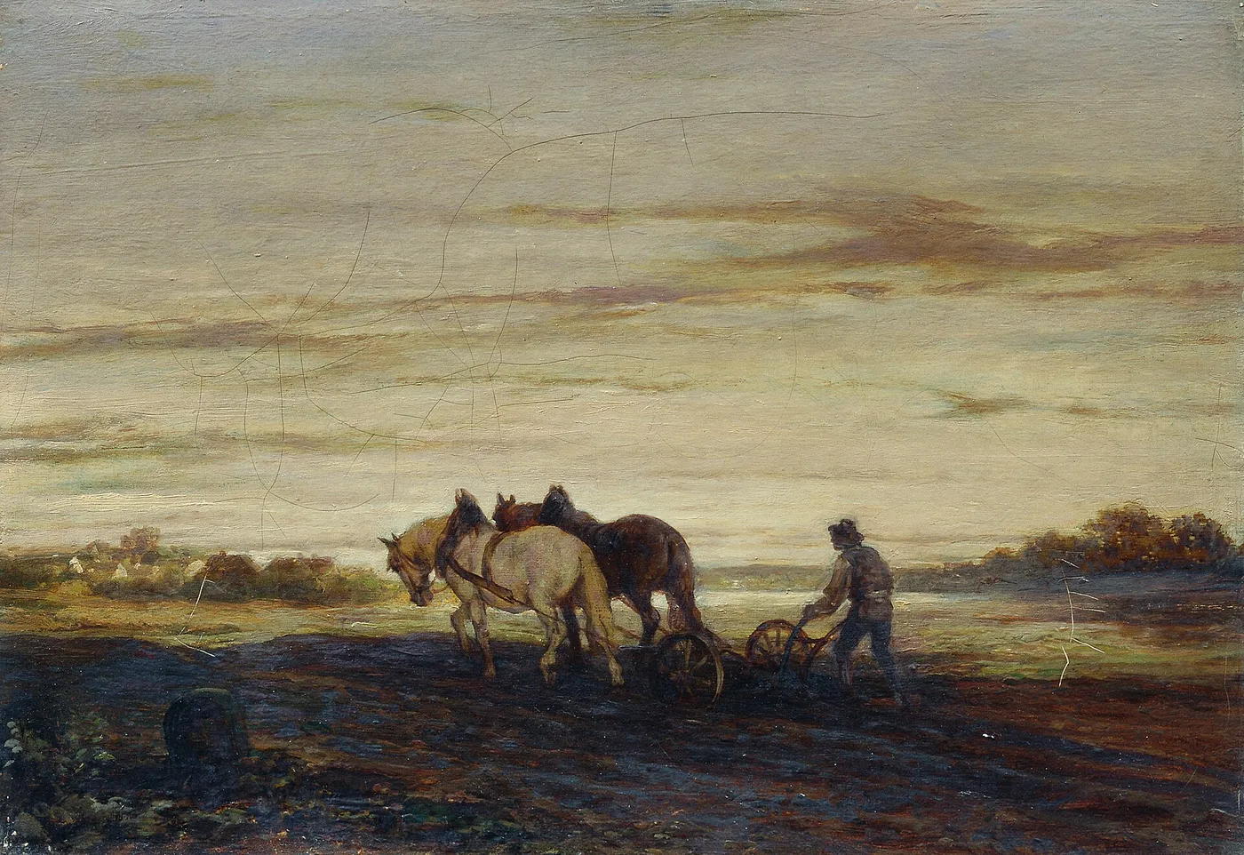 The Ploughman by Carl Schweninger der Ältere — original painting reproduced as a hand-painted oil on canvas
