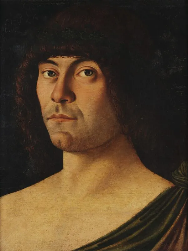 The Poet Raffaele Zovenzoni (1467) by Giovanni Bellini — original painting reproduced as a hand-painted oil on canvas