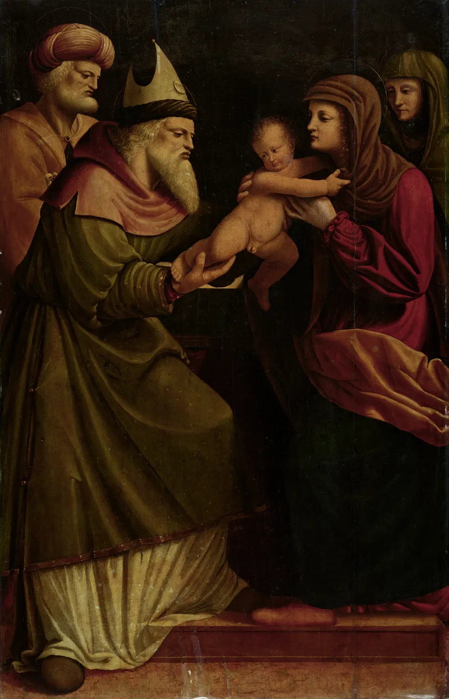 The Presentation of Christ in the Temple (1527) by Cesare Magni — original painting reproduced as a hand-painted oil on canvas
