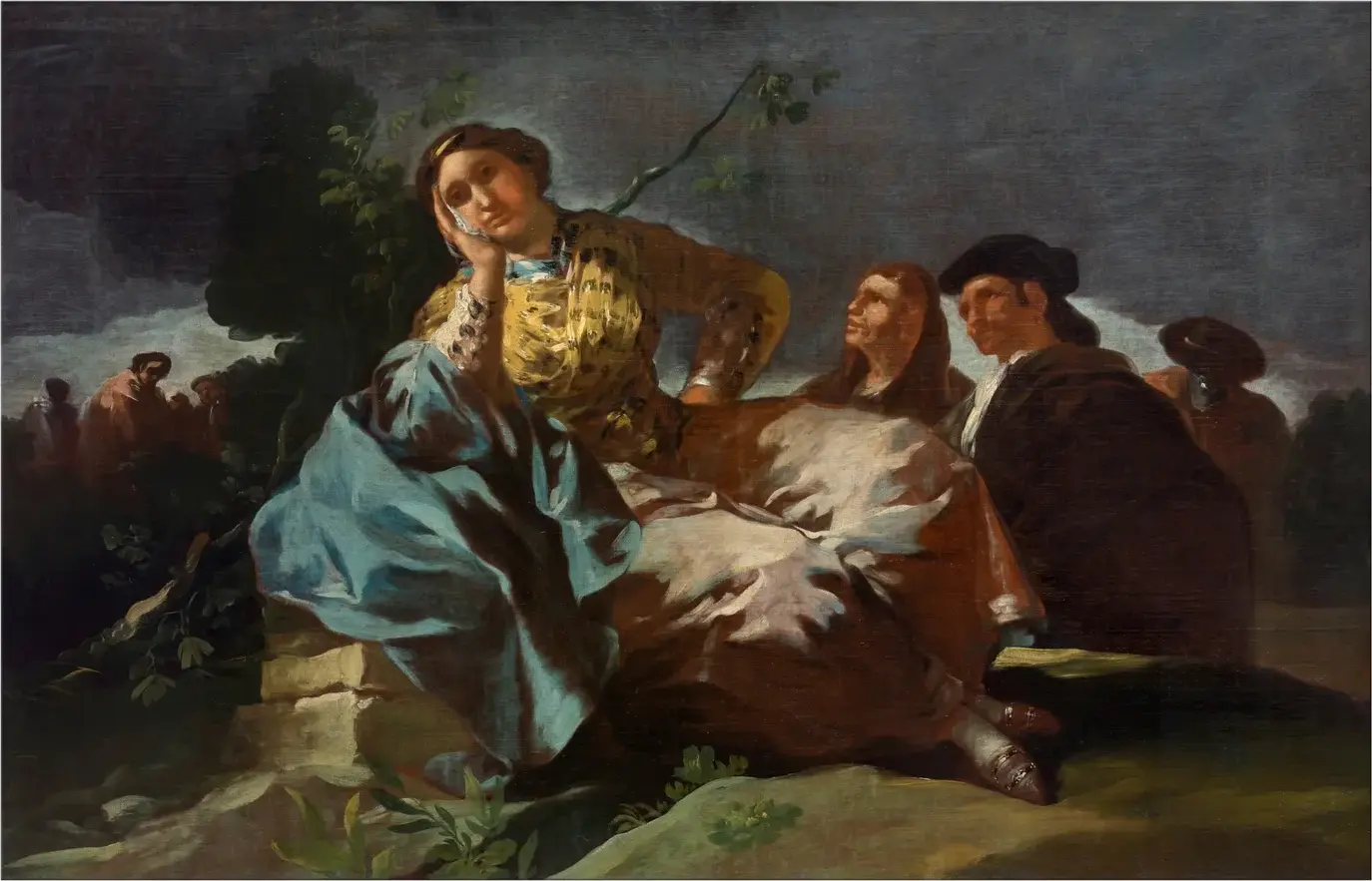 the Rendezvous (1779) by Francisco Goya — original painting reproduced as a hand-painted oil on canvas