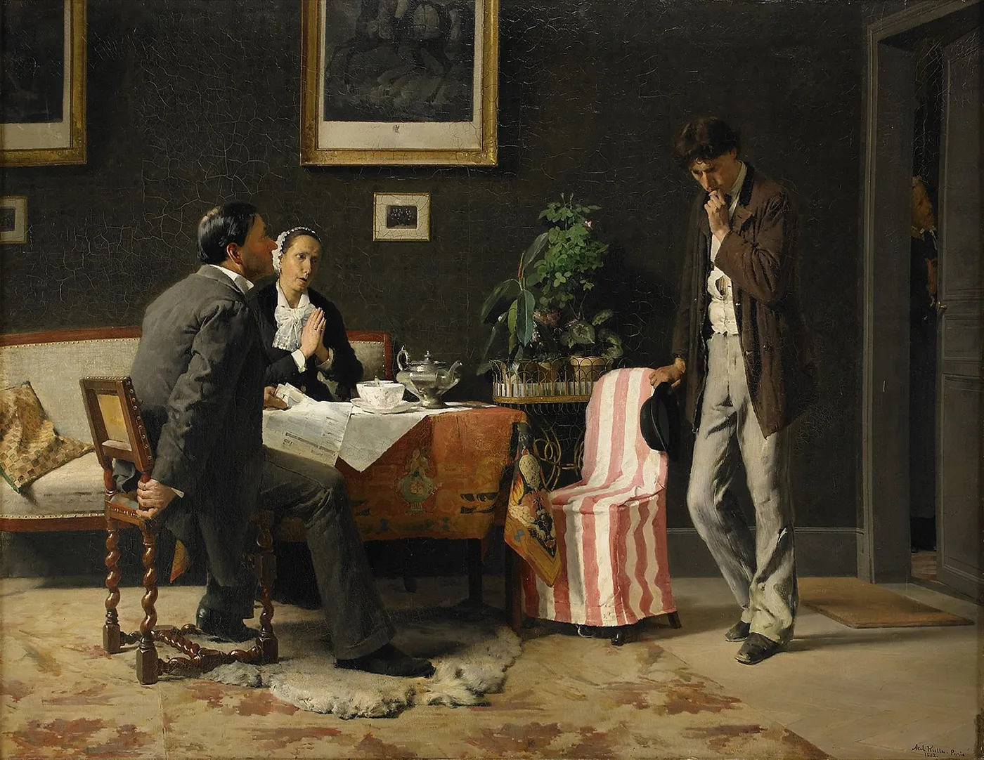 The Return of the Prodigal Son (1882) by Axel Kulle — original painting reproduced as a hand-painted oil on canvas