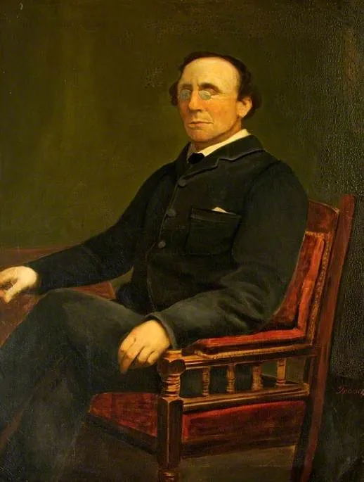 The Right Honourable Henry Fawcett (1833–1882), MP (1884) by Ferdinand Trösch — original painting reproduced as a hand-painted oil on canvas