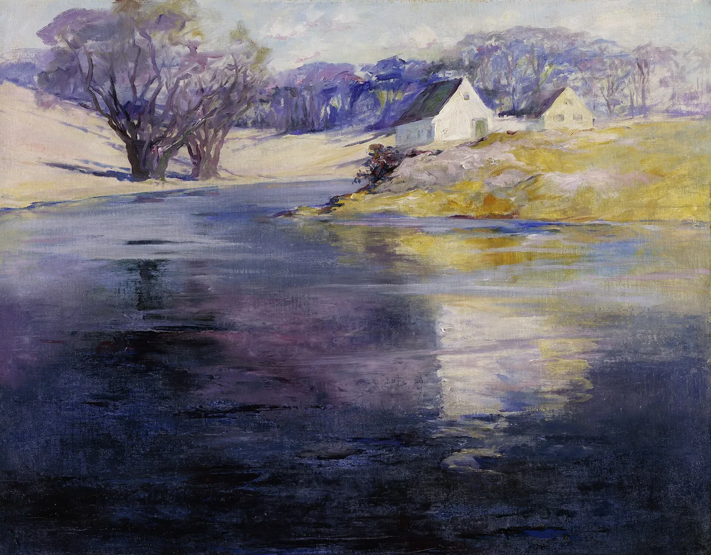 The River at Concord (1915) by Elizabeth Wentworth Roberts — original painting reproduced as a hand-painted oil on canvas