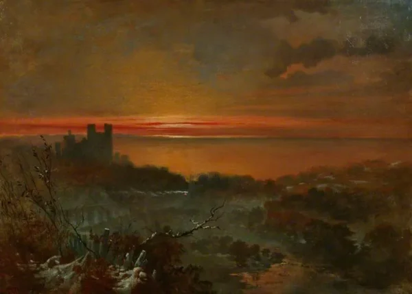 The River of Life: Death (1850) by Andrew MacCallum — original painting reproduced as a hand-painted oil on canvas
