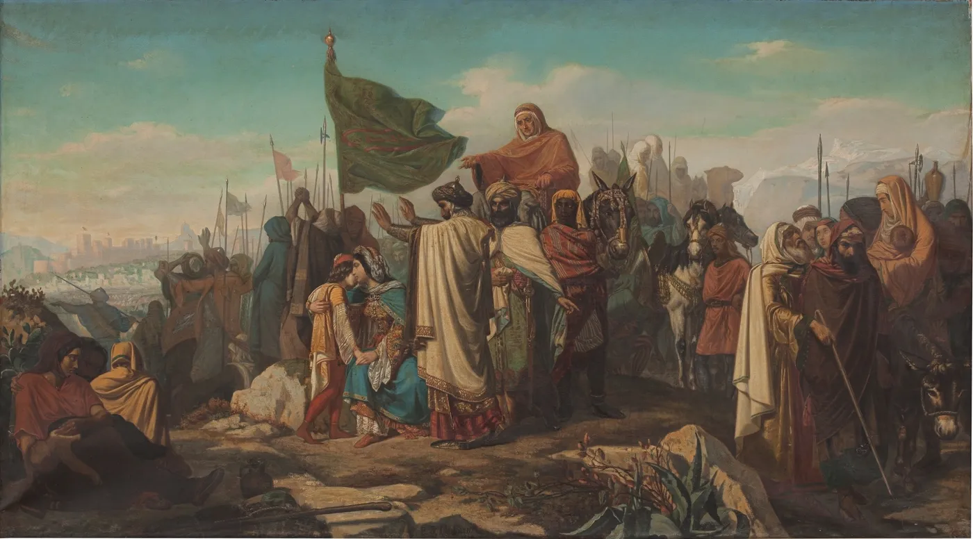 The sigh of the Moor (1856) by Benito Soriano Murillo — original painting reproduced as a hand-painted oil on canvas
