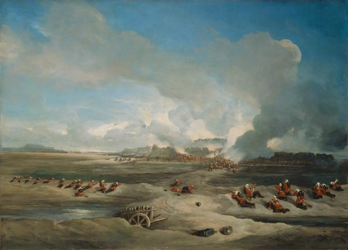 The Storming and Capture of the North Fort, Peiho, on the 21st of August 1860, 2nd China War (1857–1860) (1865) by Charles Hardinge, 2nd Viscount Hardinge — original painting reproduced as a hand-painted oil on canvas