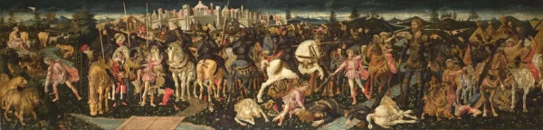 The Story of David and Goliath (1445) by Francesco Pesellino — original painting reproduced as a hand-painted oil on canvas