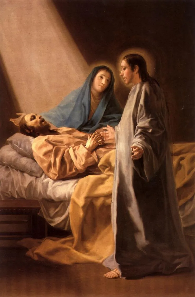 The transit of St. Joseph (1787) by Francisco Goya — original painting reproduced as a hand-painted oil on canvas