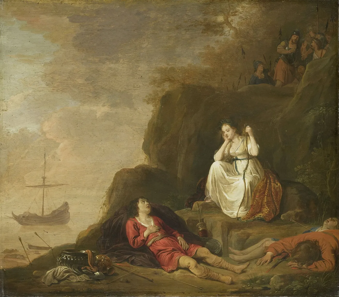 Theagenes and Chariclea (1632) by Daniel Thivart — original painting reproduced as a hand-painted oil on canvas