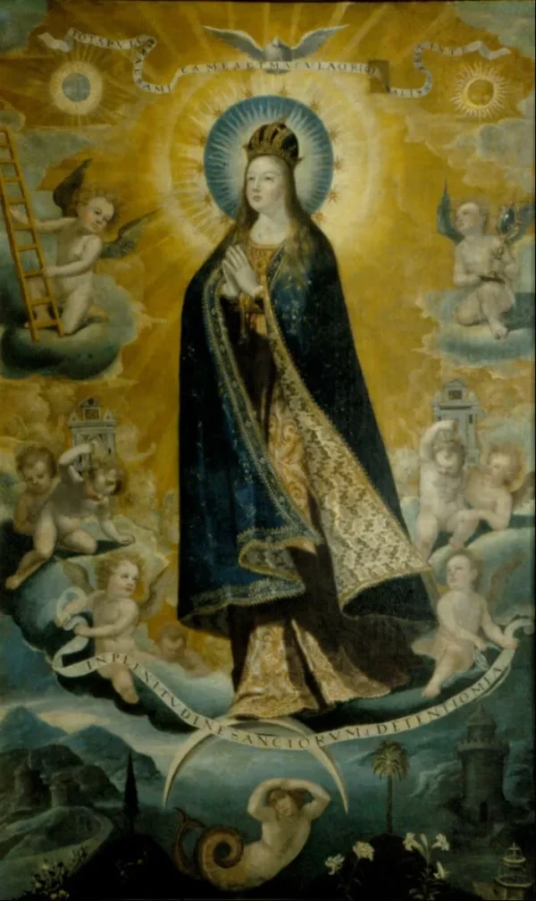 Tota Pulcra (1620) by Baltazar de Echave Ibia — original painting reproduced as a hand-painted oil on canvas