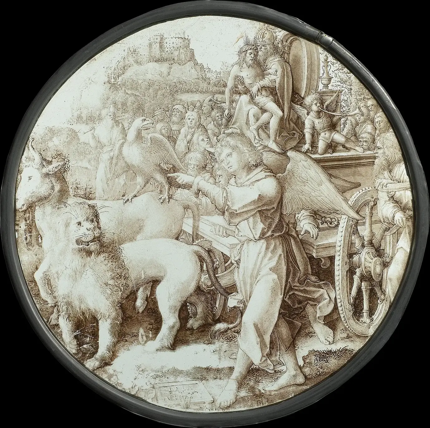 Triumph of Eternity (1517) by Dirck Vellert — original painting reproduced as a hand-painted oil on canvas