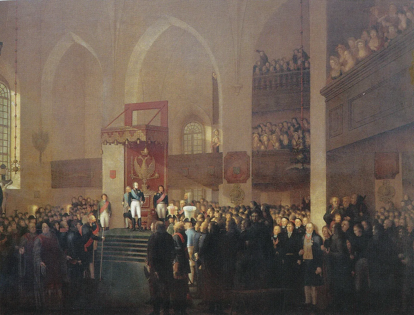 Tsar Alexander I opens the Diet of Porvoo 1809 (1812) by Emanuel Thelning — original painting reproduced as a hand-painted oil on canvas