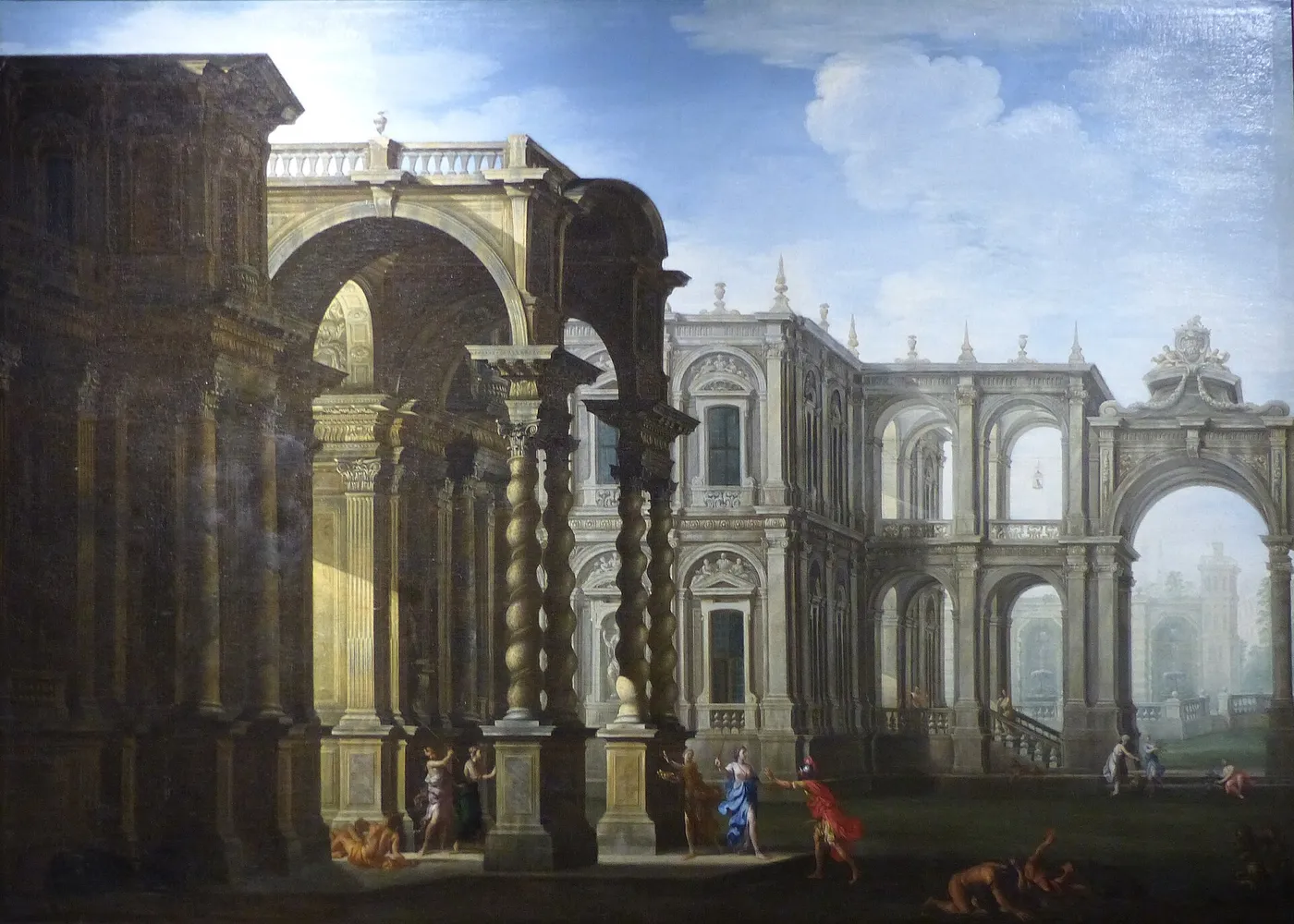 Ulysses and the sorceress Circe by Alessandro Salucci — original painting reproduced as a hand-painted oil on canvas