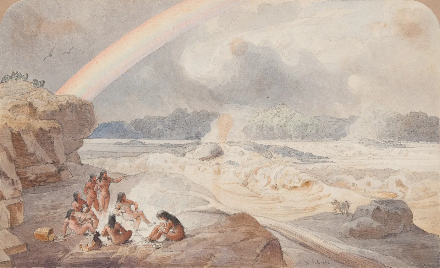 Untitled (1868) by Franz Keller-Leuzinger — original painting reproduced as a hand-painted oil on canvas
